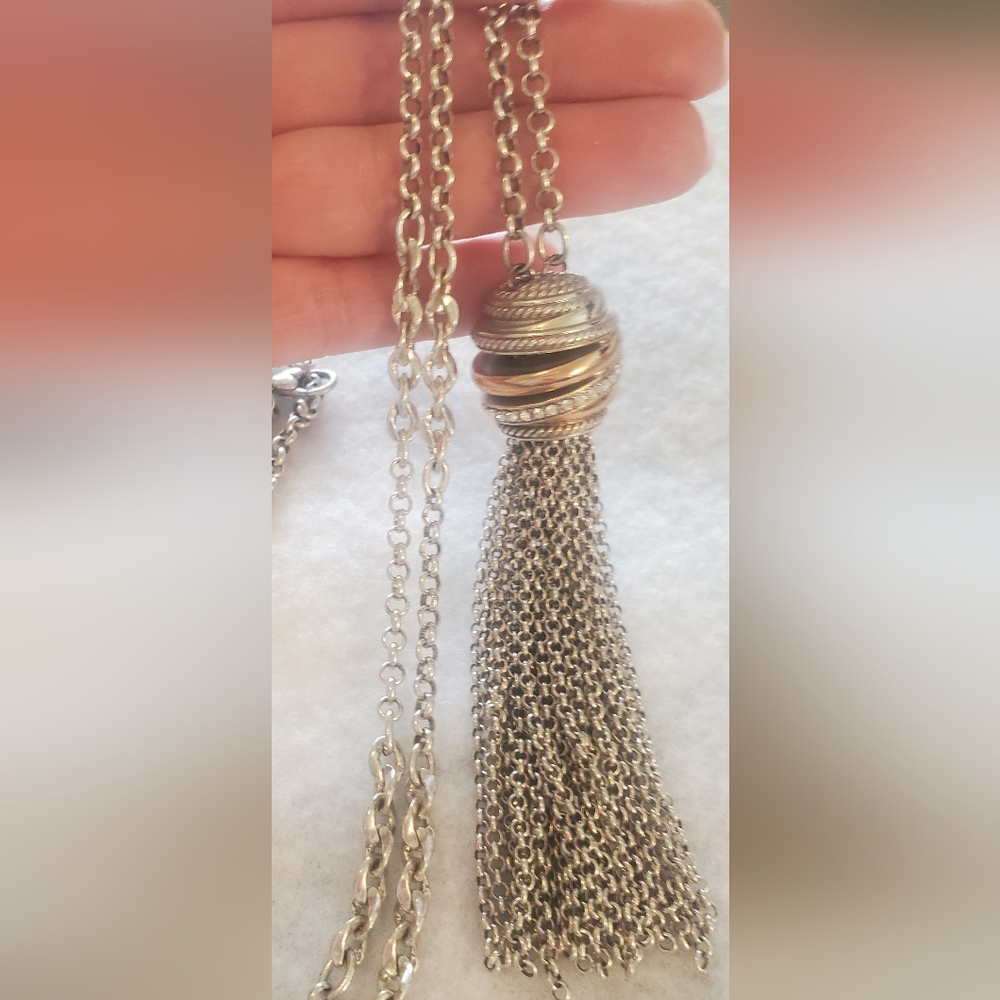 Brighton Neptune's Rings Tassel NecklTwo-Tone Tassel Necklace